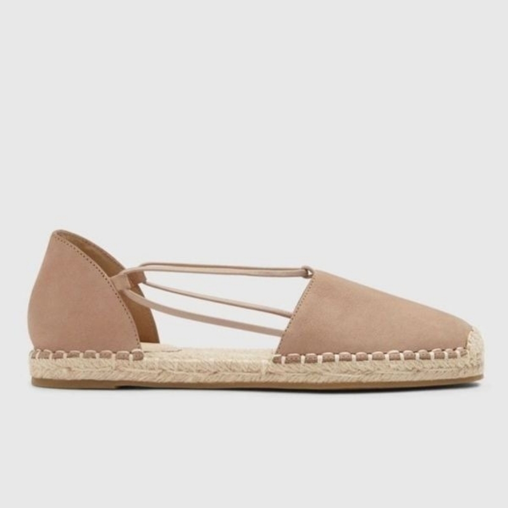 Eileen Fisher Lee Tumbled Nubuck Leather Espadrille
